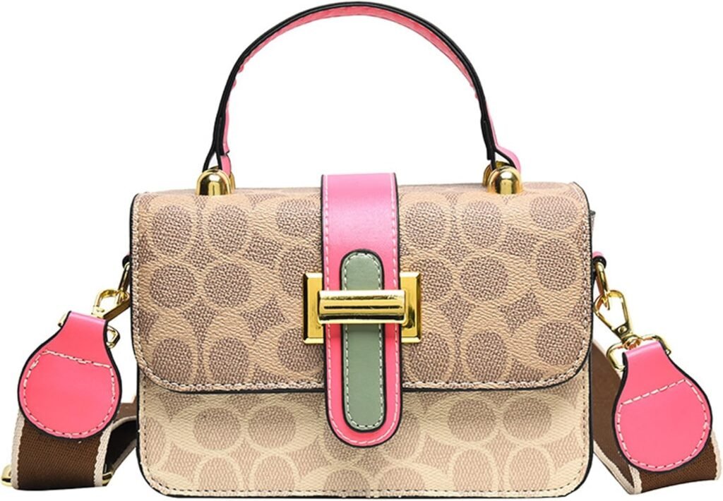 Small Crossbody Bags for Women - Artificial Leather Purse Handbag - Fashion Design - Golden Buckle Small Crossbody Bags for Women - Artificial Leather Purse Handbag - Fashion Design - Golden Buckle