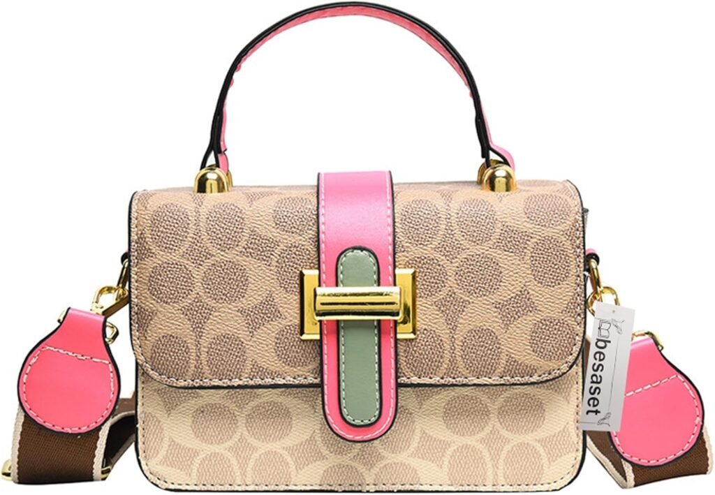 Small Crossbody Bags for Women - Artificial Leather Purse Handbag - Fashion Design - Golden Buckle Small Crossbody Bags for Women - Artificial Leather Purse Handbag - Fashion Design - Golden Buckle