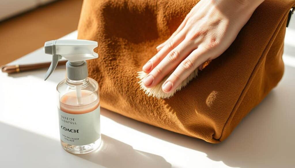 suede coach bag cleaning