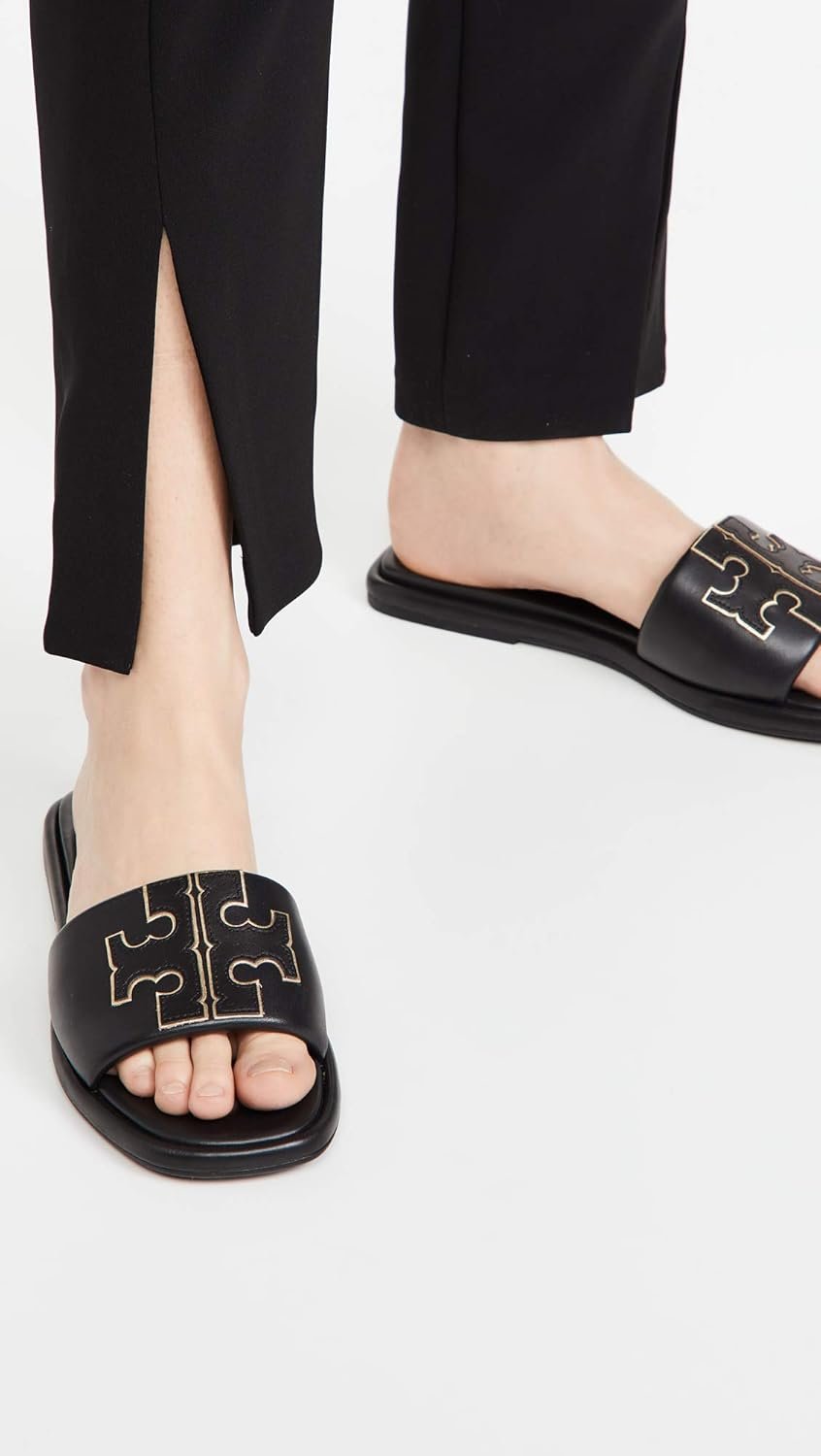 Tory Burch Womens Double T Sport Slides 1