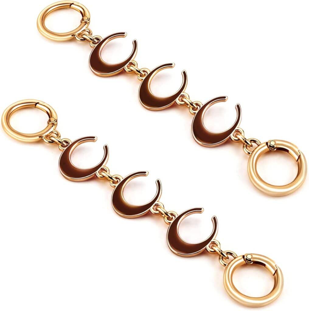 2Pcs Bag Extender Chain Heart Moon Purse Strap Extenders for Handbags Purse Extender Chain Gold Chain Purse Strap Replacement White Purse Accessories Bag Charms for Handbags Purse Making Supplies 2Pcs Bag Extender Chain Heart Moon Purse Strap Extenders for Handbags Purse Extender Chain Gold Chain Purse Strap Replacement White Purse Accessories Bag Charms for Handbags Purse Making Supplies