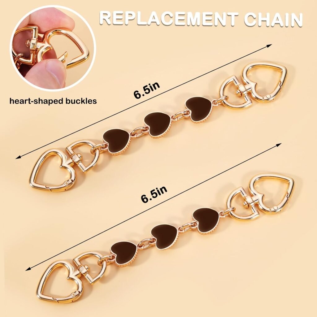 2Pcs Bag Extender Chain Heart Moon Purse Strap Extenders for Handbags Purse Extender Chain Gold Chain Purse Strap Replacement White Purse Accessories Bag Charms for Handbags Purse Making Supplies 2Pcs Bag Extender Chain Heart Moon Purse Strap Extenders for Handbags Purse Extender Chain Gold Chain Purse Strap Replacement White Purse Accessories Bag Charms for Handbags Purse Making Supplies