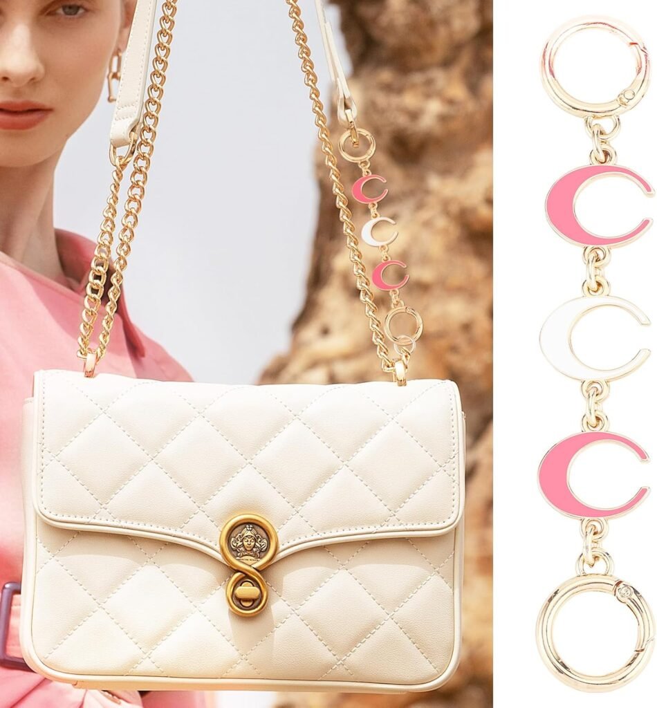 2Pcs Bag Extender Chain Heart Moon Purse Strap Extenders for Handbags Purse Extender Chain Gold Chain Purse Strap Replacement White Purse Accessories Bag Charms for Handbags Purse Making Supplies 2Pcs Bag Extender Chain Heart Moon Purse Strap Extenders for Handbags Purse Extender Chain Gold Chain Purse Strap Replacement White Purse Accessories Bag Charms for Handbags Purse Making Supplies