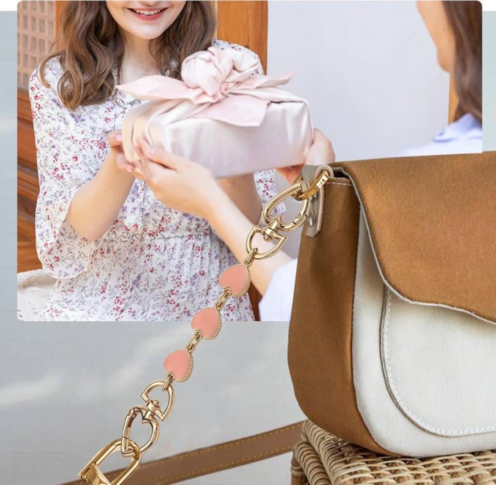 3 Pcs Pink Purse Extender Chain Bow Keychain Kits Bag Extender Chain Bag Strap Extenders Purse Charms for Purse Handbags Replacement Purse Making Supplies Purse Accessories