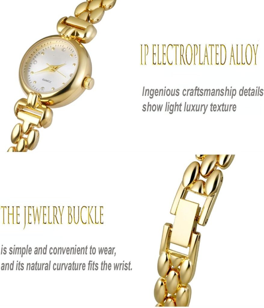 ADSBIAOYE Petite Womens Round Simple Wrist Watch Fashion Dress Diamond Female Watches for Ladies Analog Quartz Stainless Steel Waterproof Watch