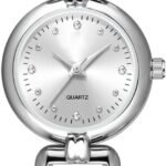Adsbiaoye Petite Damen Runde Einfache Armbanduhr Mode Kleid Diamant Weibliche Uhren Für Damen Analog Quarz Edelstahl 4 150x150
