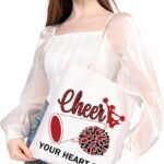 Bdpwss Cheer Coach Einkaufstasche für Frauen Cheer Mom Geschenk Cheer Your Heart Out Cheerleading Geschenk 1 150x150