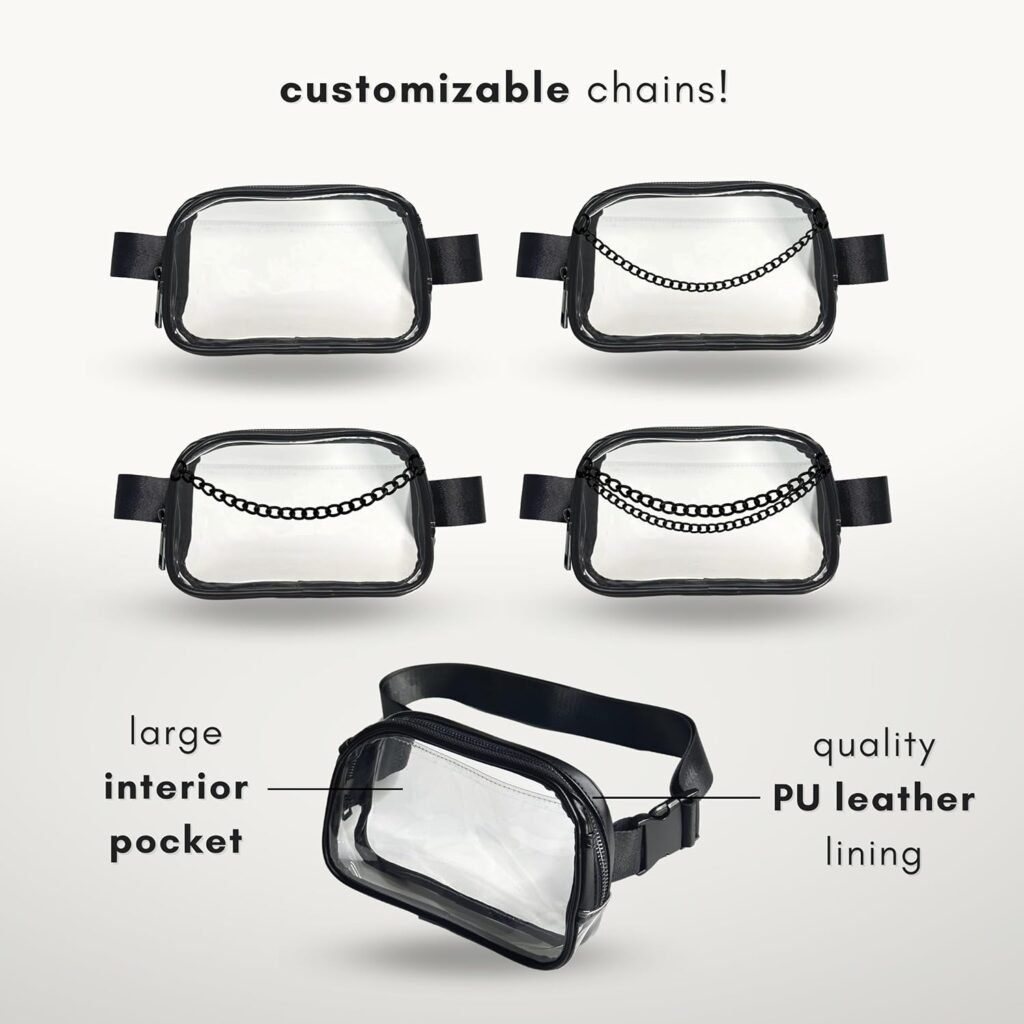 Boutique Luxury Chain Belt Bag | Crossbody Bag Leather Fanny Pack for Women Fashionable | Cute Everywhere Bum Hip Waist Pack | Small Travel Fashion Chest Bag (Small Strap, Black Midnight | Chevron)