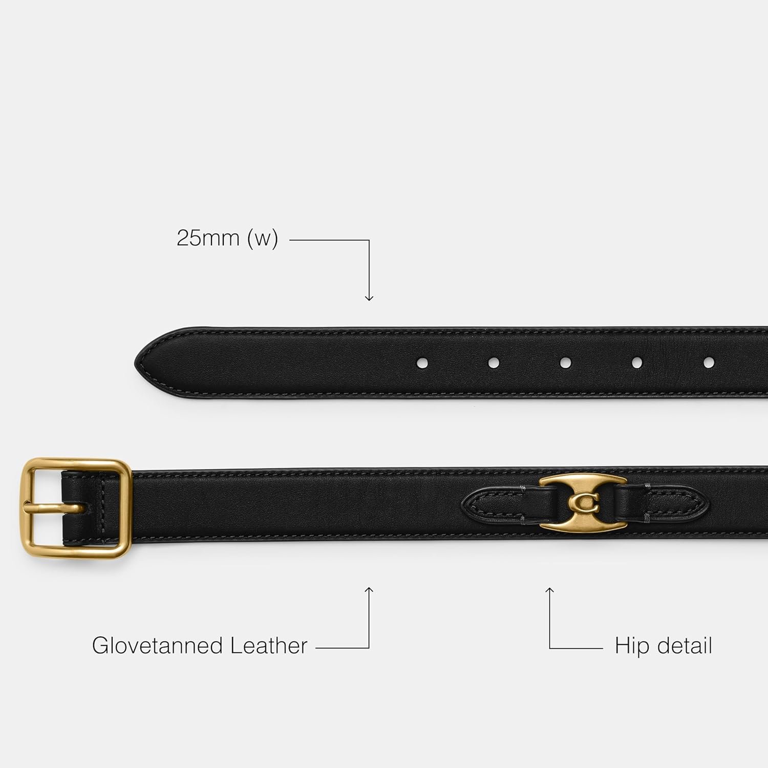 Coach 25mm Hip Detail Belt 12