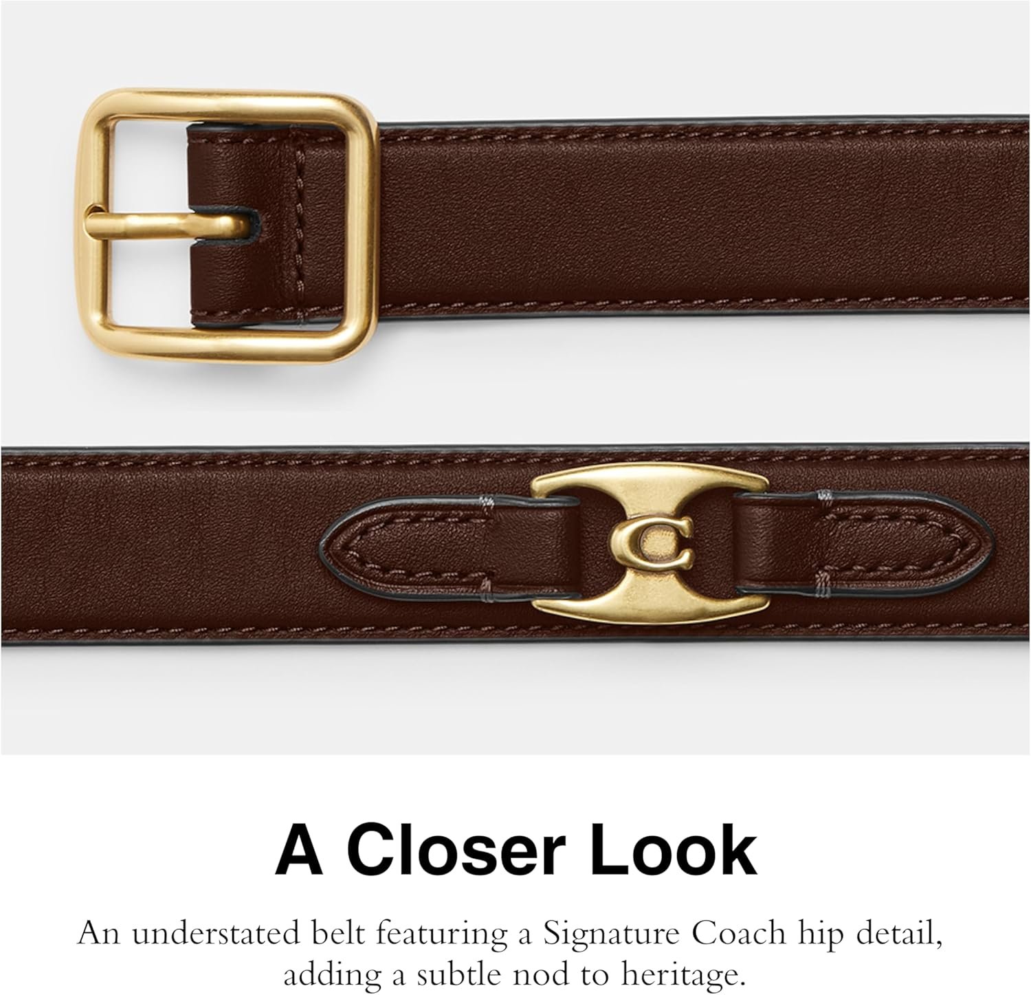 Coach 25mm Hip Detail Belt 24