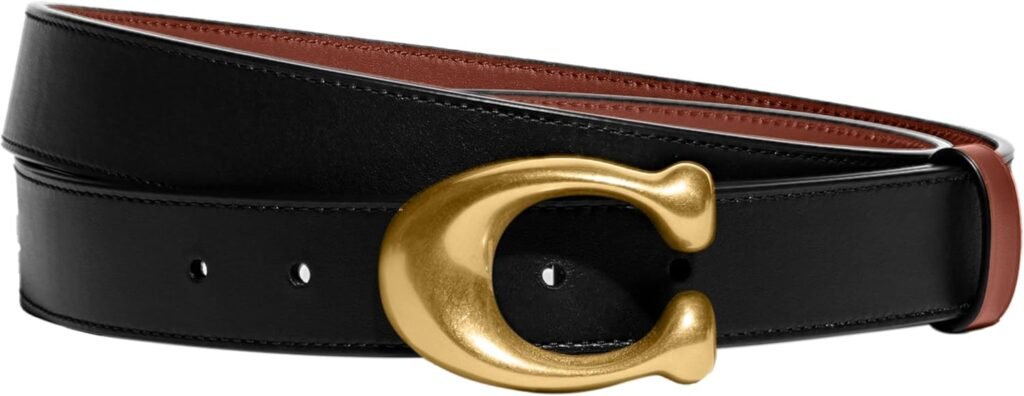 Coach 32mm CTS Sculpted C Reversible Leather Belt