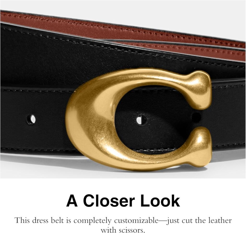 Coach 32mm CTS Sculpted C Reversible Leather Belt