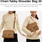 Coach Chain Tabby Shoulder Bag 30 B4honey Brown 2 150x150