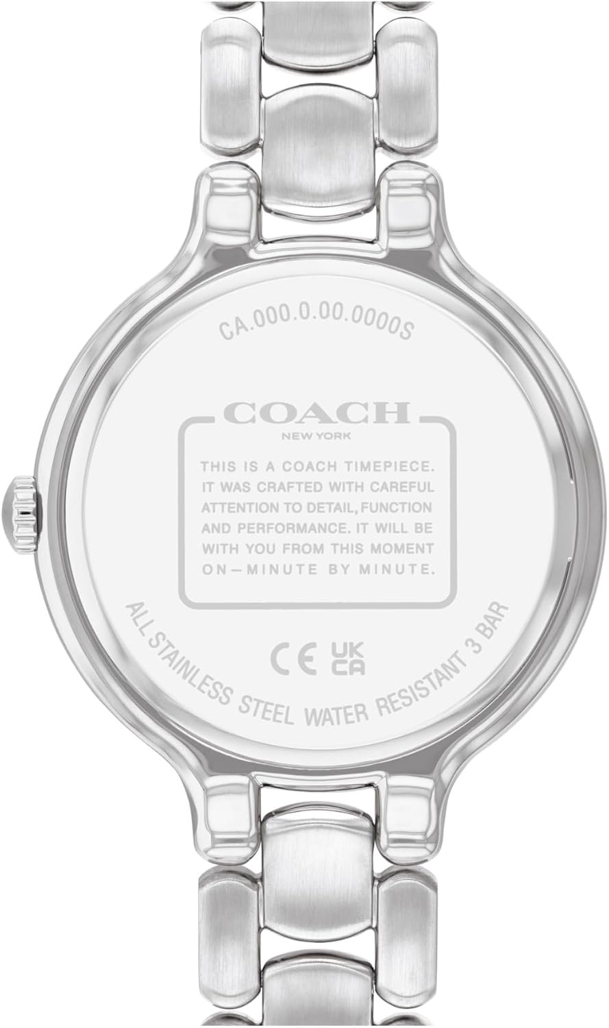 Coach Chelsea Womens 2h Quartz Watch 36mm Stainless Steel Bracelet Crystal Set Bezel With Floral Design Premium Fashion 1 2