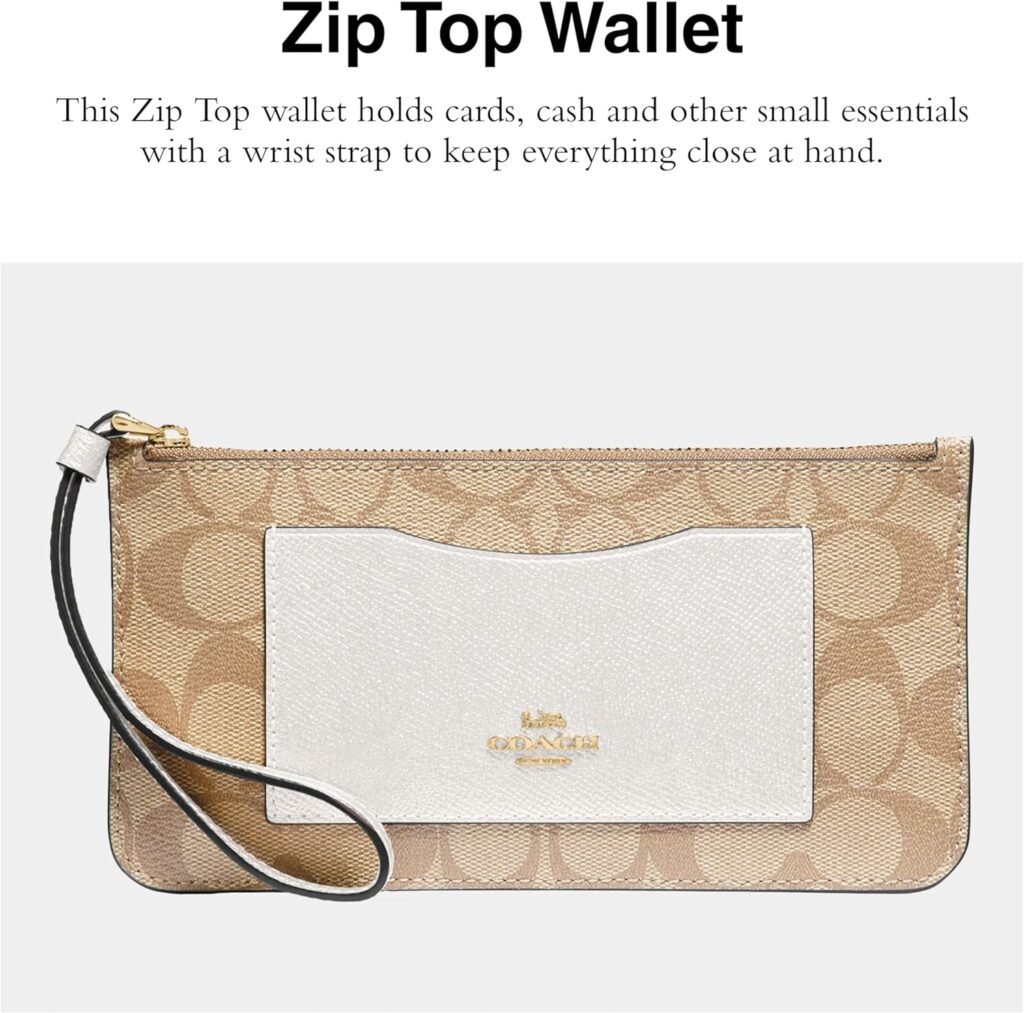 Coach Signature PVC Zip Top Wallet Coach Signature PVC Zip Top Wallet