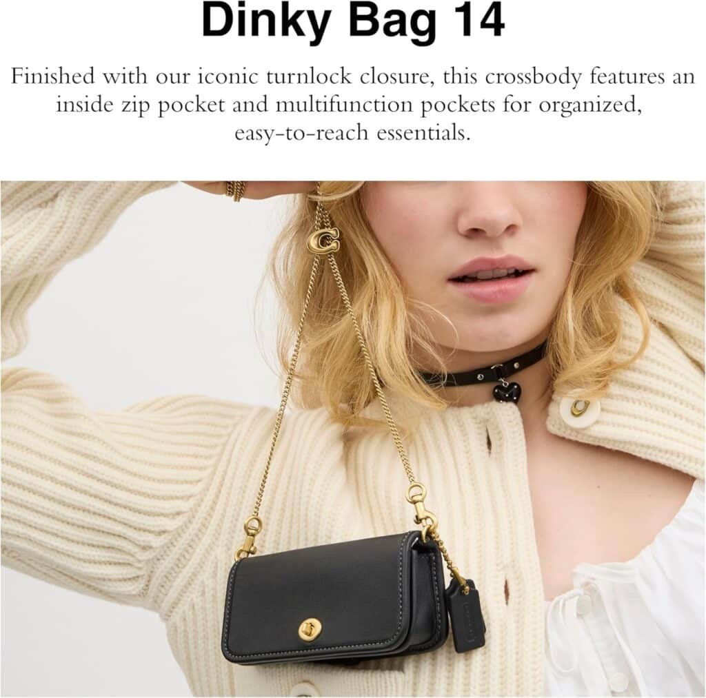 Coach Womens Dinky Bag 14, Black, One Size