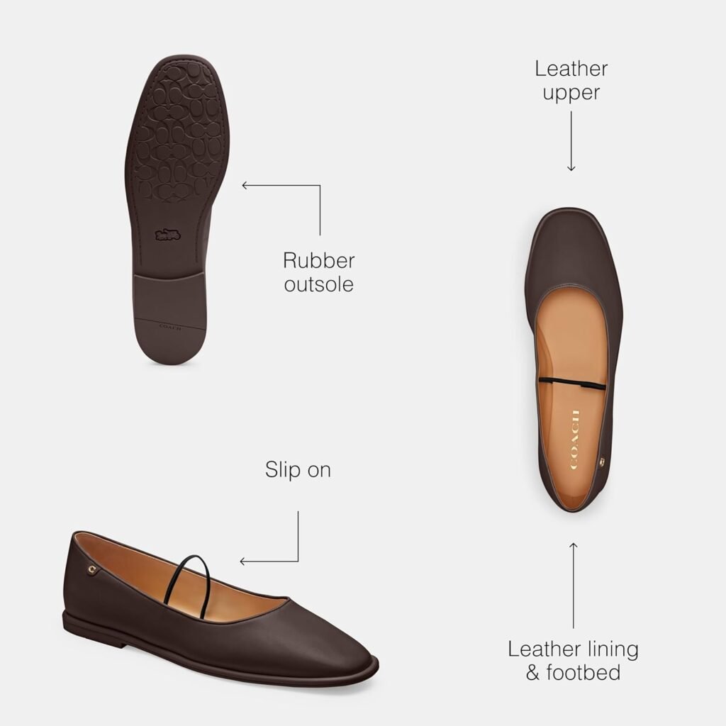 Coach Womens Emilia Mary Jane Ballet Flat