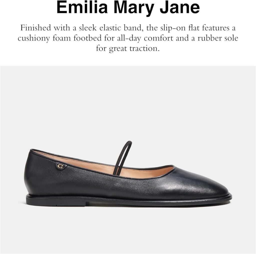 Coach Womens Emilia Mary Jane Ballet Flat