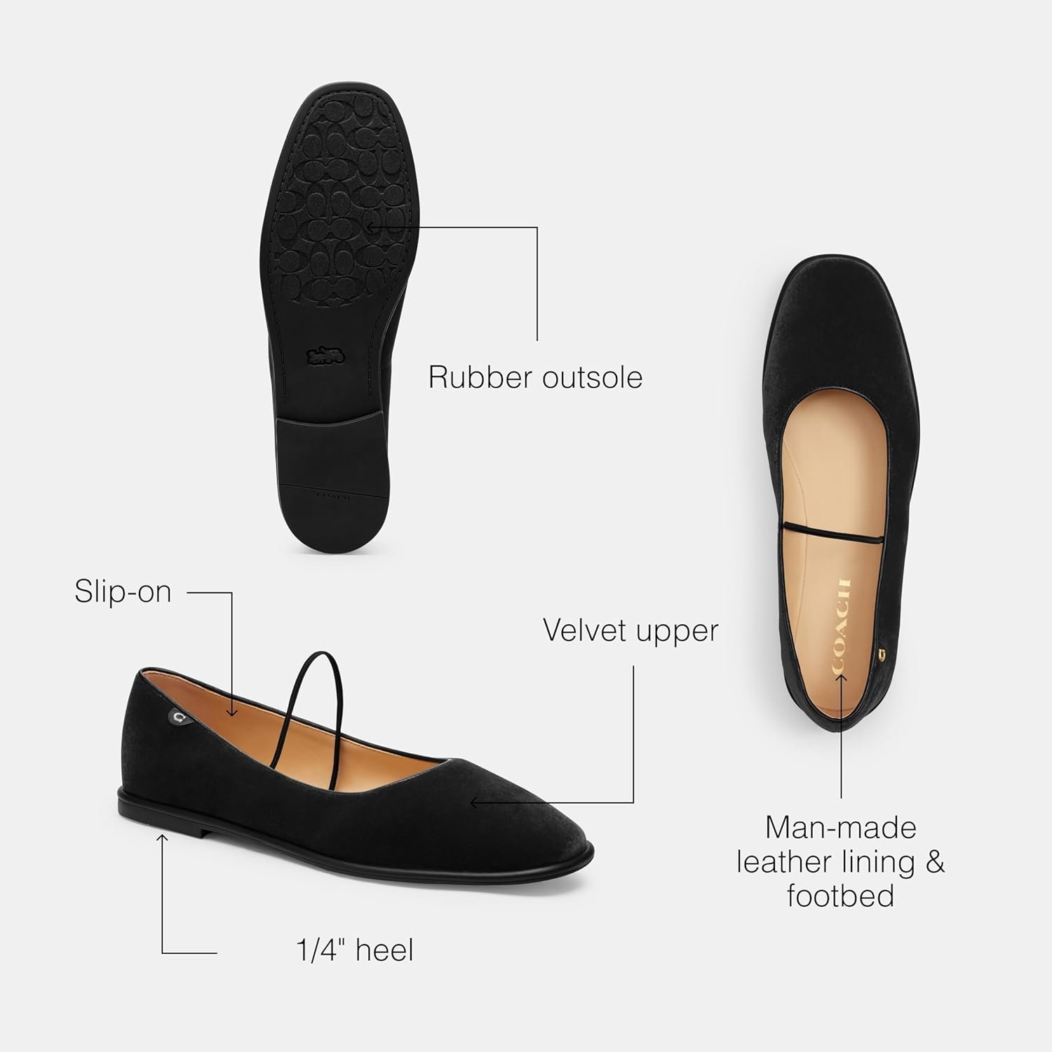 Coach Womens Emilia Mary Jane Flat 2