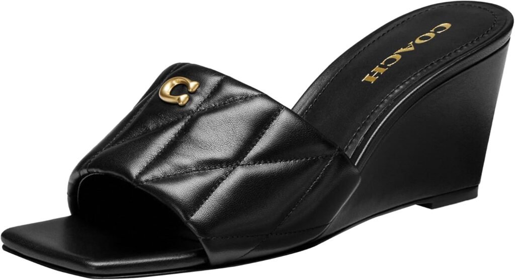 Coach Womens Emma Wedge Sandal Coach Womens Emma Wedge Sandal
