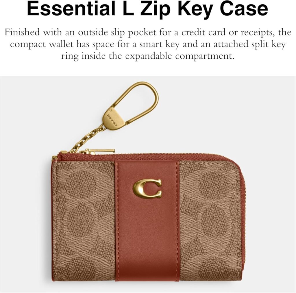 Coach Womens Essential L Zip Key CASE Accessory-Travel Wallet