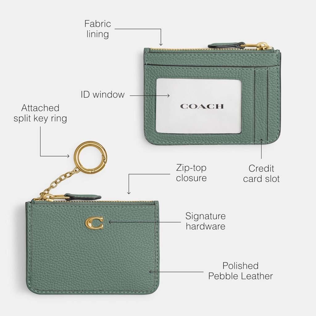 Coach Womens Essential Mini Id Card Case Bi-Fold Wallet