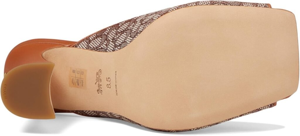 Coach Womens Laurence Metallic Leather Sandal Pump