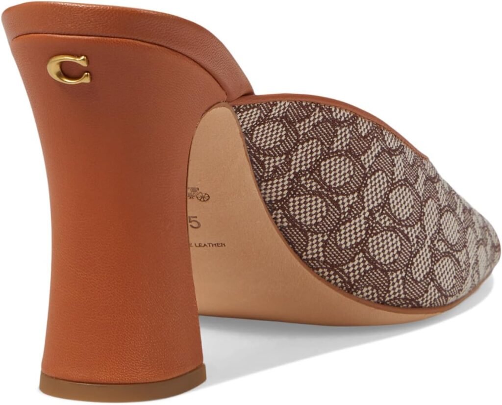 Coach Womens Laurence Metallic Leather Sandal Pump