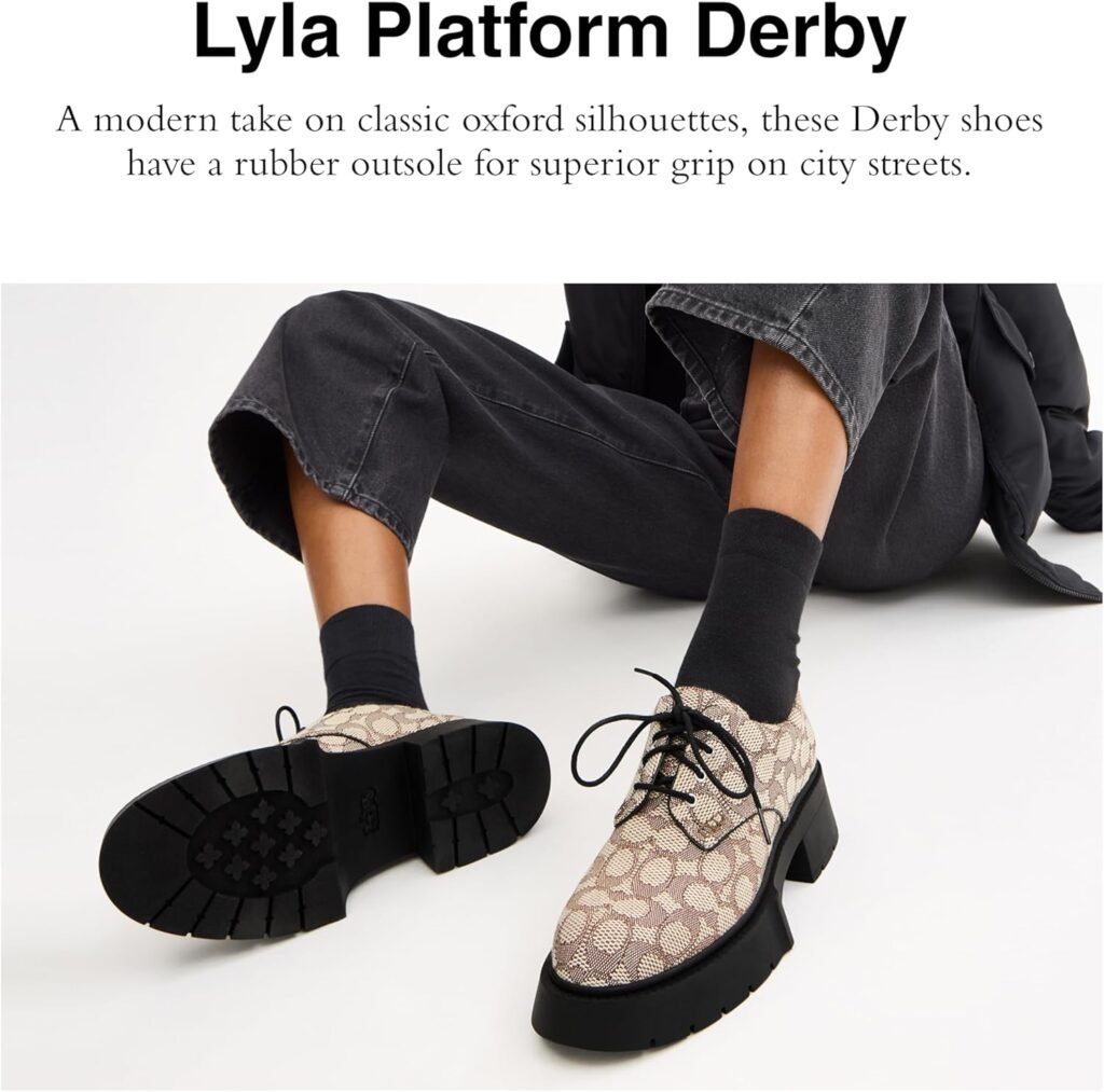 Coach Womens Lyla Platform Derby Oxford