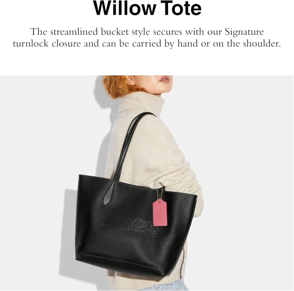 Coach Womens Polished Pebble Leather Willow Tote