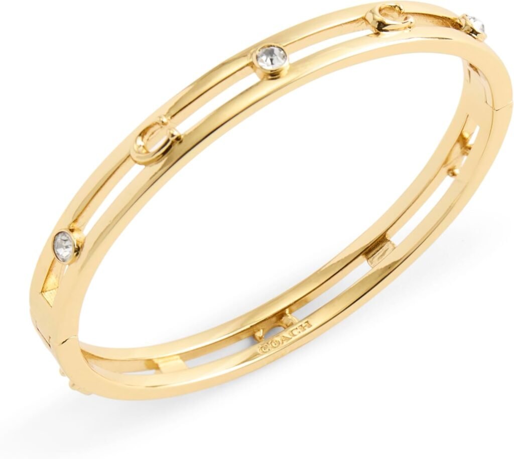 Coach Womens Signature C Open Bangle Bracelet