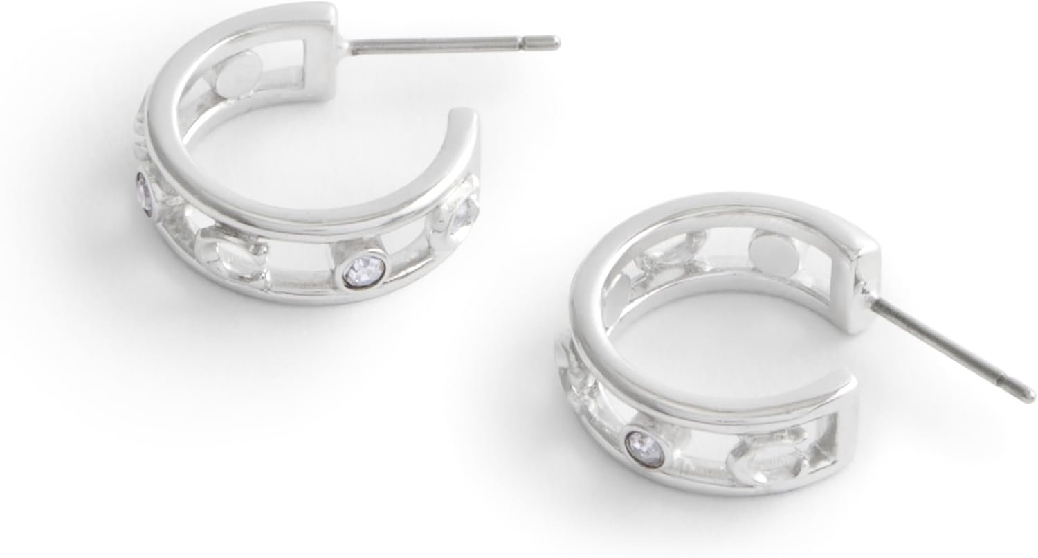 Coach Womens Signature C Open Hoop Earrings 2