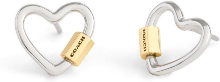 COACH Women’s Signature Carabiner Heart Stud Earrings Review
