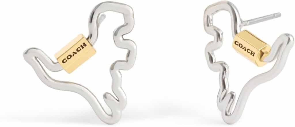 COACH Womens Signature Carabiner Rexy Stud Earrings