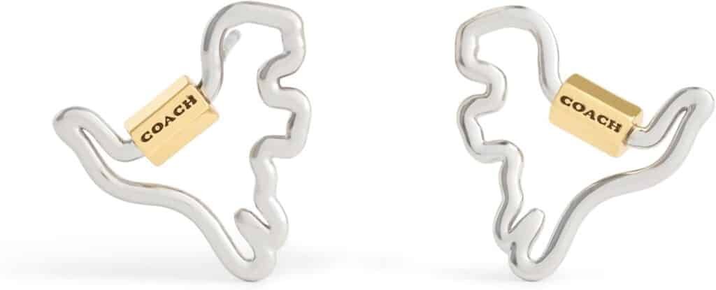 COACH Womens Signature Carabiner Rexy Stud Earrings