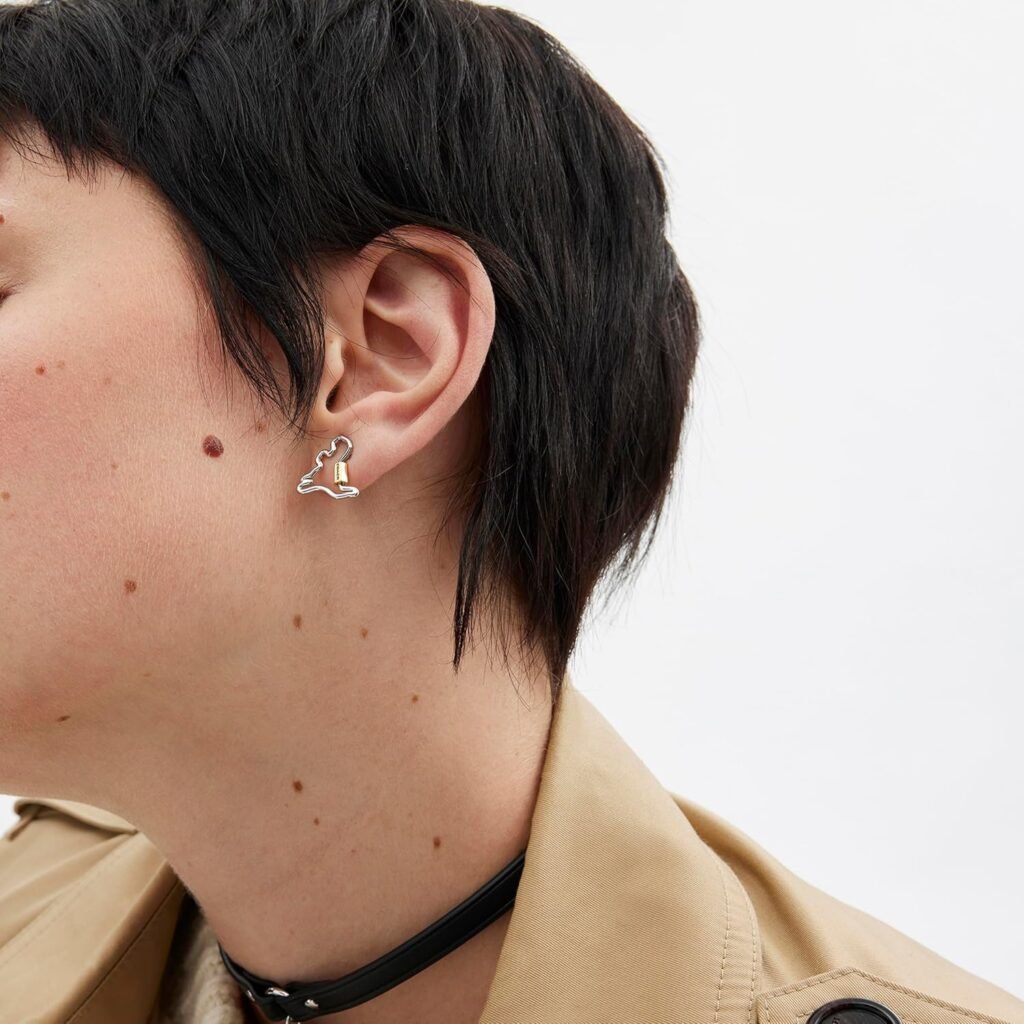 COACH Womens Signature Carabiner Rexy Stud Earrings