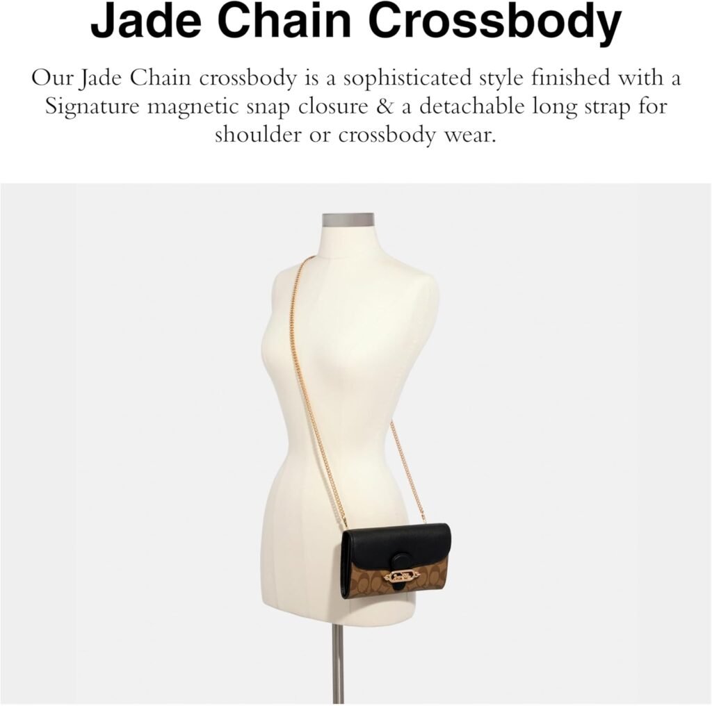 Coach Womens Signature Elle Hardware Chain Crossbody