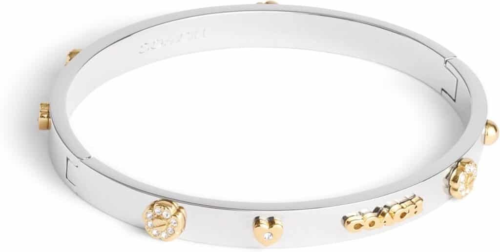 Coach Womens Signature Mixed Motif Bangle Bracelet