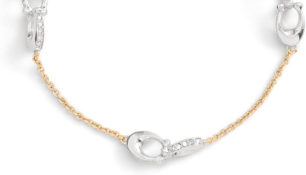 COACH Womens Signature Pavé C Strand Bracelet