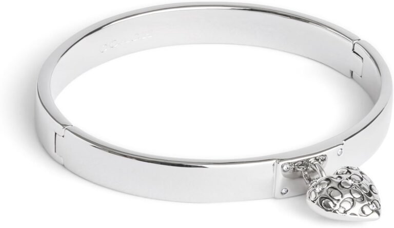 COACH Women’s Signature Quilted Heart Charm Bangle Bracelet Review