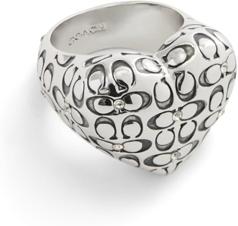 COACH Women’s Signature Quilted Heart Cocktail Ring Review