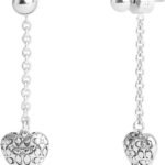 Coach Womens Signature Quilted Heart Front Back Earrings 150x150