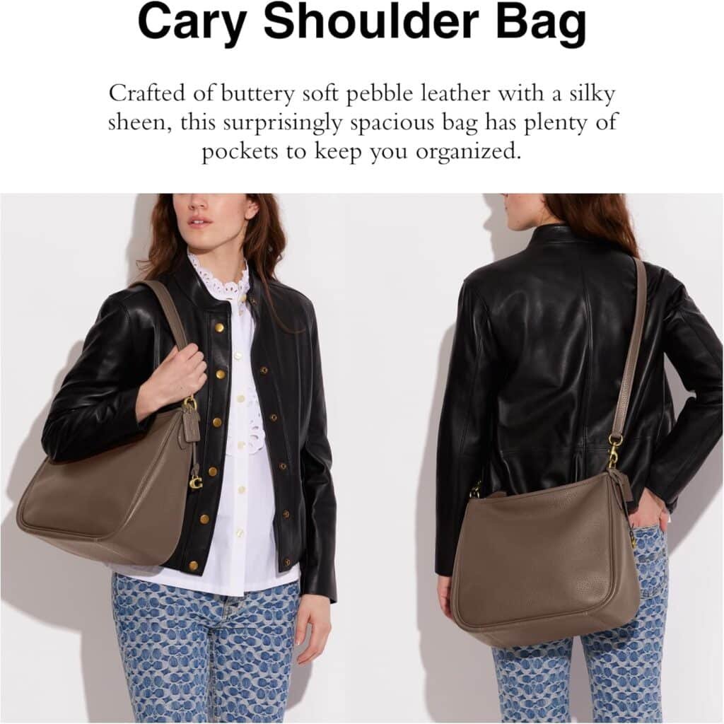 Coach Womens Soft Pebble Leather Cary Shoulder Bag
