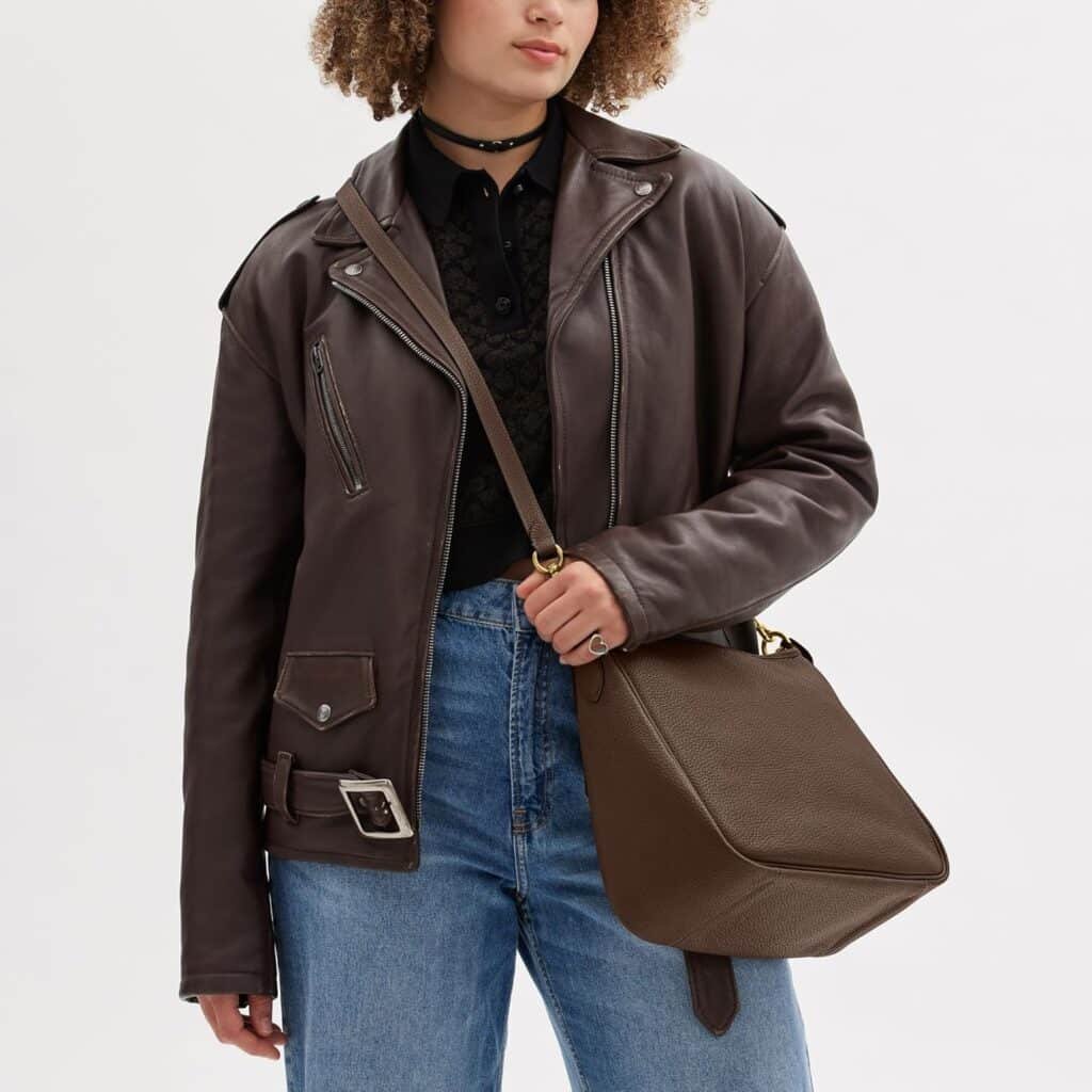 Coach Womens Soft Pebble Leather Cary Shoulder Bag