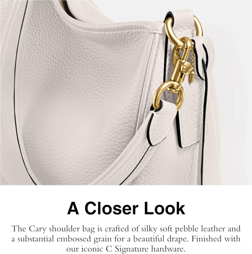 Coach Womens Soft Pebble Leather Cary Shoulder Bag