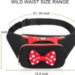 Cute Disney Fanny Pack For Women Teen Girls Minnie Bowknot Polka Dot Fanny Packs Cartoon Hiking Waist Bag Travel Waist P 1 150x150