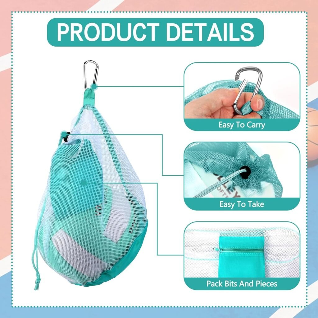 DLUGOPIS Pink Mesh Volleyball Bag Single Ball with Clip Drawstring Sackpack Soccer Ball Bag Basketball Bag Backpack Swim Bag Carry Bag with Zipper Pocket For Men Women Teen Gym Sports Gifts