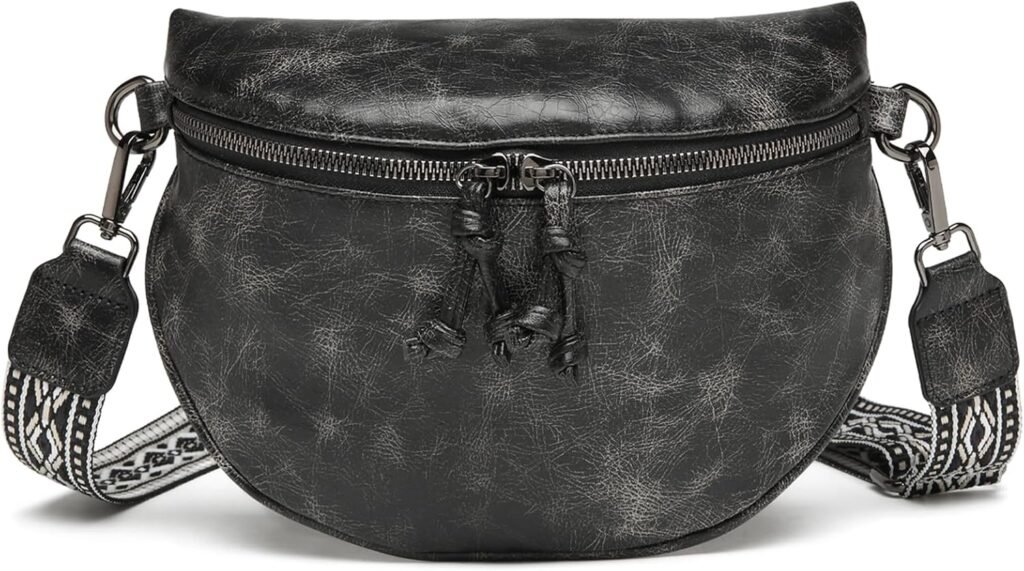 Eslcorri Small Crossbody Sling Bag for Women Trendy - Fanny Packs Leather Chest Belt Bum Bag Anti Theft Purse for Travel