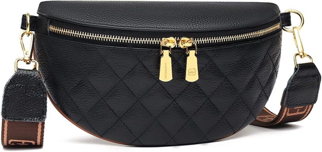 Eslcorri Small Crossbody Sling Bag for Women Trendy - Fanny Packs Leather Chest Belt Bum Bag Anti Theft Purse for Travel