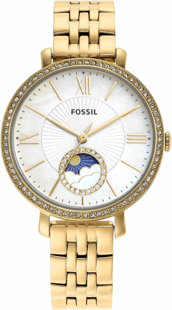 Fossil Jacqueline Womens Watch with Stainless Steel or Leather Band, Analog Watch Display